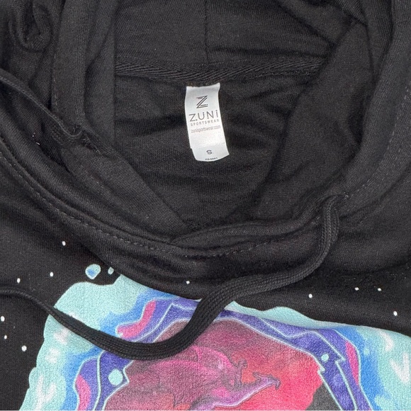 Hot Topic Rick and Morty Magic Portal Hoodie Black - Size Small - Picture 4 of 5